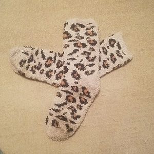 Animal print fluffy socks